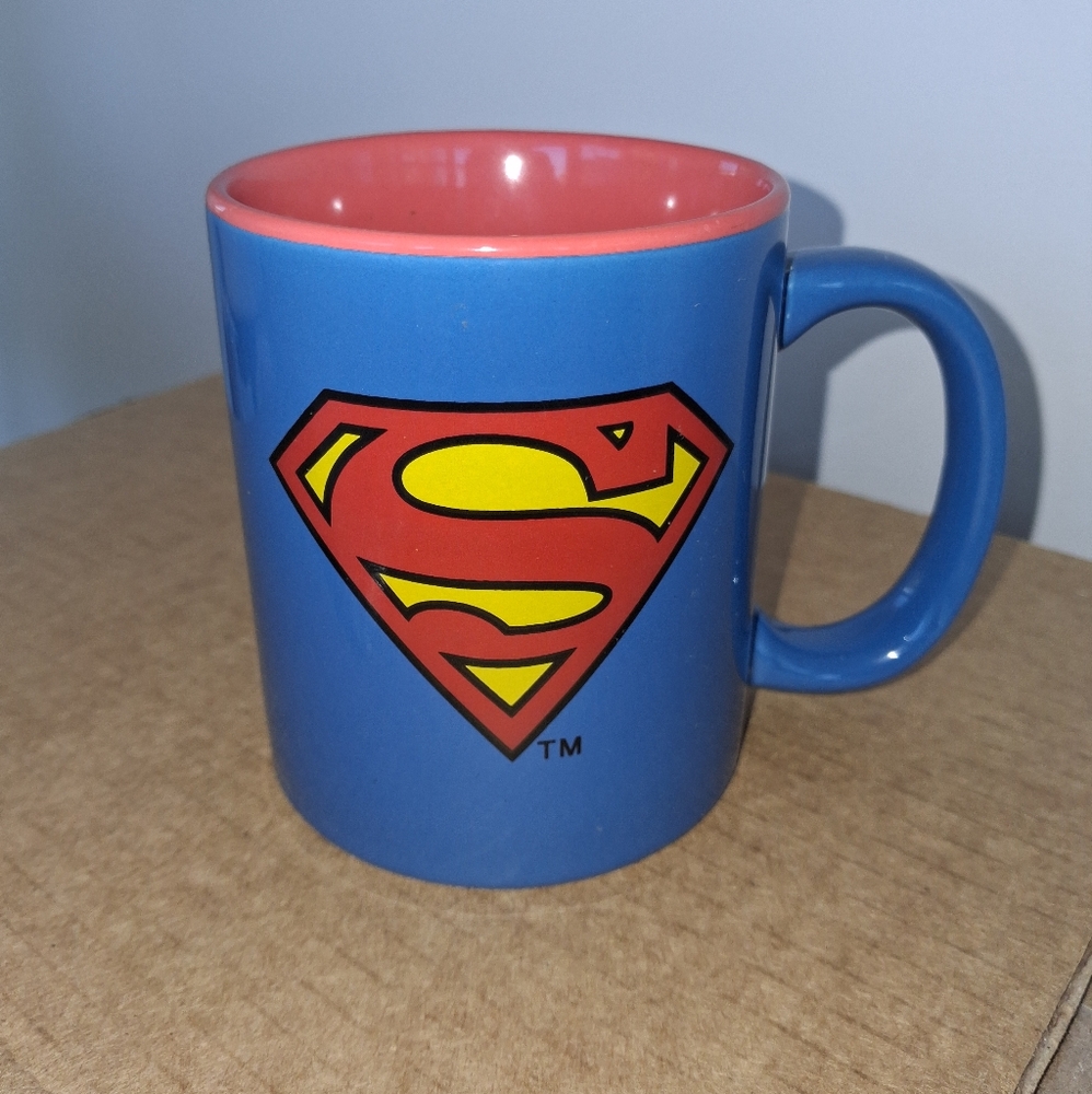 Superman Blue & Red Mug Coffe Mug DC Comics Fandom Comic Book Superheroes